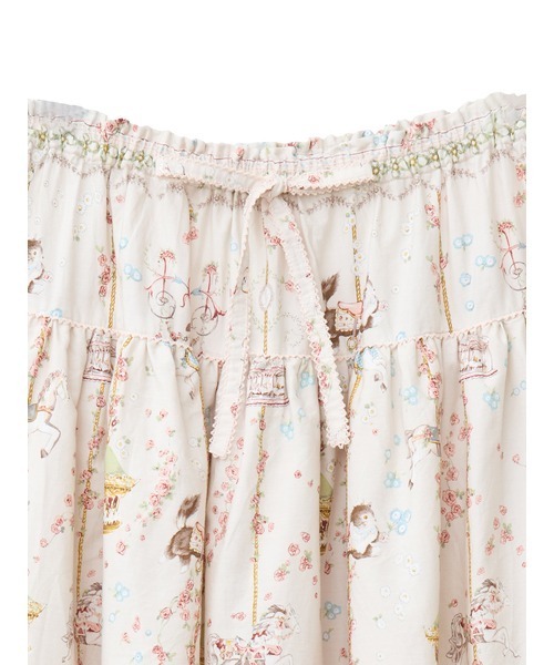 PINK HOUSE（ピンクハウス）の「メリーゴーラウンドプリントスカート（スカート・レディース・モカ/ブラック/スカイブルー/アイボリー・フリー）」の11枚目の写真