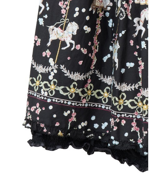 PINK HOUSE（ピンクハウス）の「メリーゴーラウンドプリントスカート（スカート・レディース・モカ/ブラック/スカイブルー/アイボリー・フリー）」の6枚目の写真