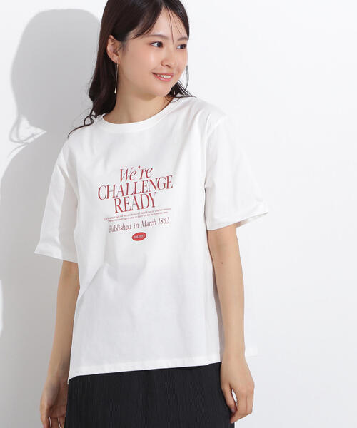 N.(N. Natural Beauty Basic)(エヌエヌナチュラルビューティーベーシック)の「レタリングロゴTシャツ(Tシャツ/カットソー・レディース・ピンク/ベージュ/オフホワイト・MEDIUM)」の5枚目の写真