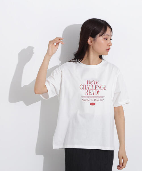 N.(N. Natural Beauty Basic)(エヌエヌナチュラルビューティーベーシック)の「レタリングロゴTシャツ(Tシャツ/カットソー・レディース・ピンク/ベージュ/オフホワイト・MEDIUM)」の10枚目の写真