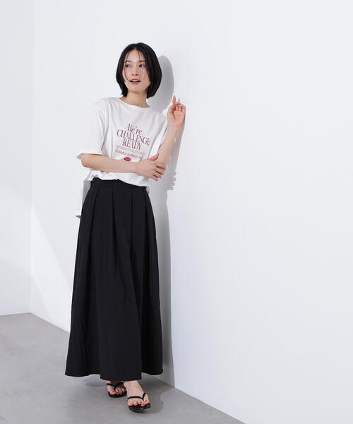 N.(N. Natural Beauty Basic)(エヌエヌナチュラルビューティーベーシック)の「レタリングロゴTシャツ(Tシャツ/カットソー・レディース・ピンク/ベージュ/オフホワイト・MEDIUM)」の15枚目の写真