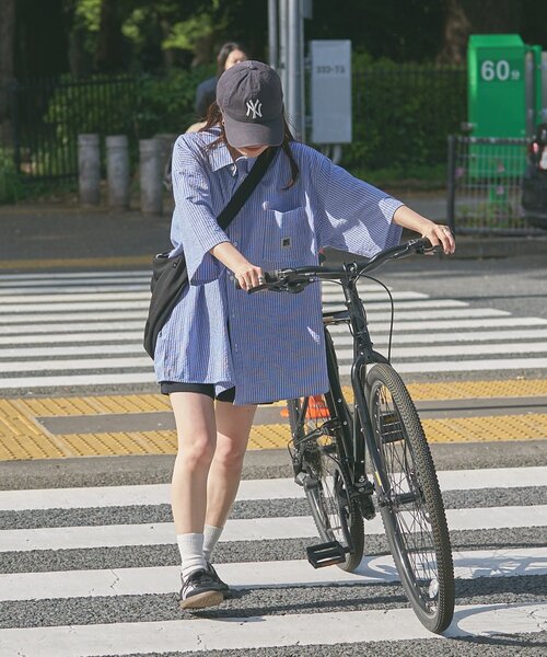 CIAOPANIC TYPY（チャオパニックティピー）の「【PATTIPATTI】ユニセックスオーバー半袖シャツ（シャツ/ブラウス・メンズ・ネイビー/ホワイト系その他/ブルー系その他3・MEDIUM/LARGE）」の14枚目の写真