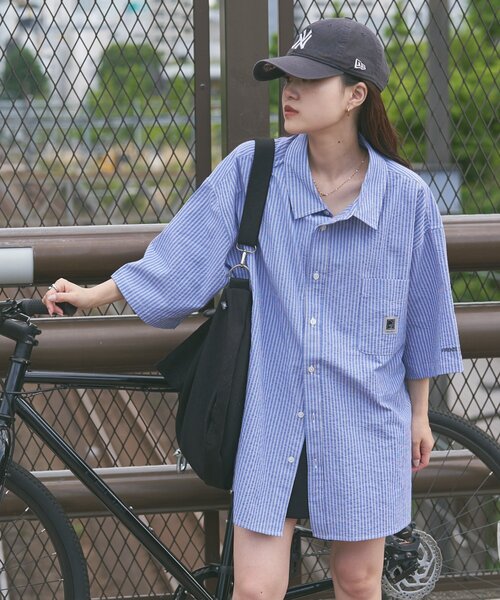 CIAOPANIC TYPY（チャオパニックティピー）の「【PATTIPATTI】ユニセックスオーバー半袖シャツ（シャツ/ブラウス・メンズ・ネイビー/ホワイト系その他/ブルー系その他3・MEDIUM/LARGE）」の16枚目の写真