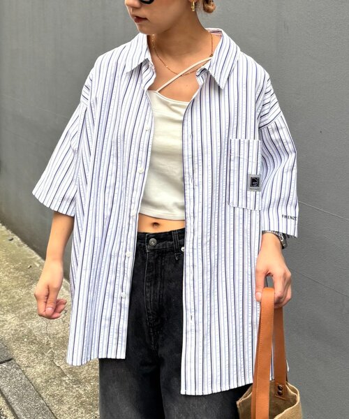 セール】【PATTIPATTI】ユニセックスオーバー半袖シャツ（シャツ