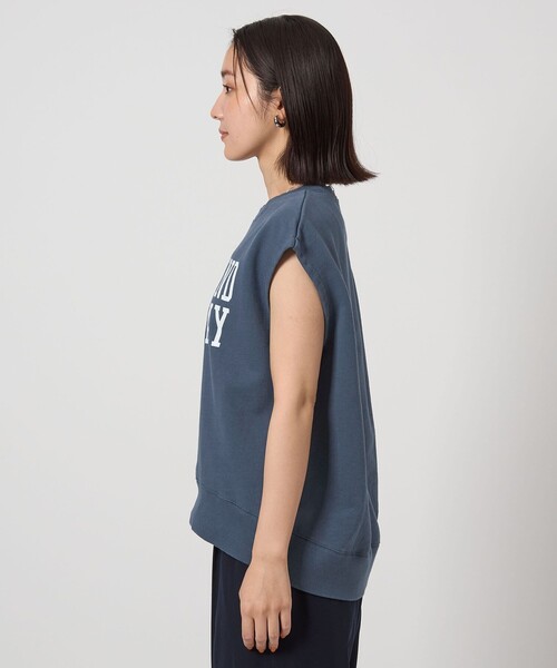 green label relaxing（グリーンレーベルリラクシング）の「【WEB限定】＜at ease＞ロゴ スウェット ノースリーブ プルオーバー（スウェット・レディース・ネイビー/ナチュラル・FREE）」の13枚目の写真