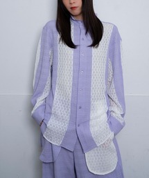 Nora Lily（ノラリリー）の「【Nora Lily】Sheer Stand Collar Shirt(UNISEX)（シャツ/ブラウス）」