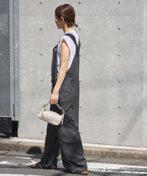 IENA（イエナ）の「BASERANGE/ベースレンジ GREN OVERALLS（サロペット/オーバーオール・レディース・チャコールグレー・FREE）」の4枚目の写真