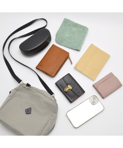 クレドラン　レザーショルダーバッグ　ポシェット　シルバー TANTE PURSE SHOULDER SILVER - CLEDRAN ONLINE STORE