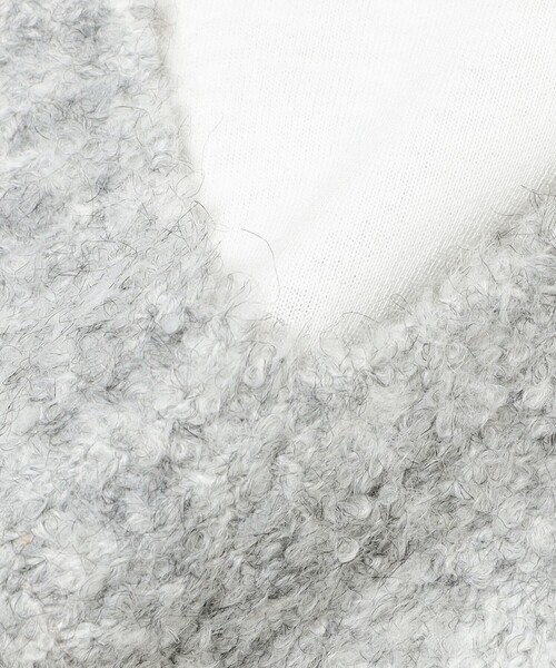 B:MING by BEAMS（ビーミングバイビームス）の「ロング Tシャツ × ブークレ ニット（ニット/セーター・レディース・オレンジ/ライトグレー/レッド/ブルー・ONE SIZE）」の21枚目の写真