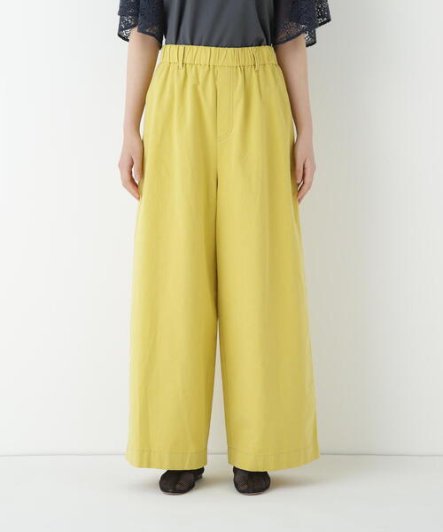 human woman（ヒューマンウーマン）の「◆コットンリネンウェザー近江晒シェフパンツ（その他パンツ・レディース・イエロー/ネイビー/ブラウン・SMALL/MEDIUM）」の11枚目の写真