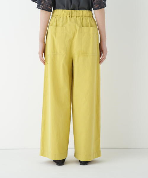 human woman（ヒューマンウーマン）の「◆コットンリネンウェザー近江晒シェフパンツ（その他パンツ・レディース・イエロー/ネイビー/ブラウン・SMALL/MEDIUM）」の12枚目の写真