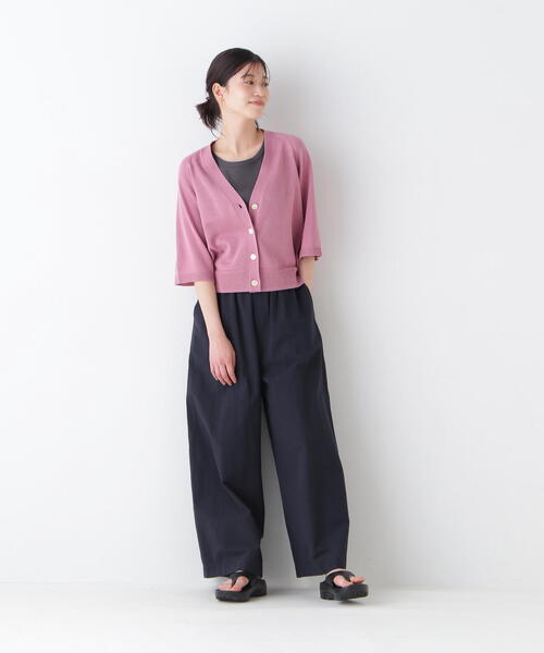 human woman（ヒューマンウーマン）の「◆コットンリネンウェザー近江晒シェフパンツ（その他パンツ・レディース・イエロー/ネイビー/ブラウン・SMALL/MEDIUM）」の15枚目の写真