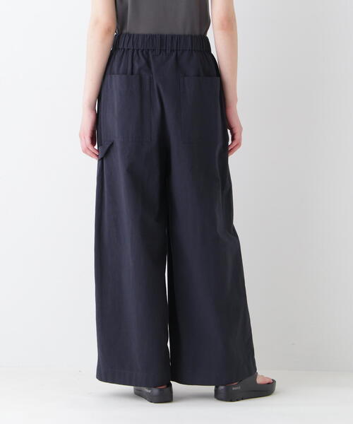 human woman（ヒューマンウーマン）の「◆コットンリネンウェザー近江晒シェフパンツ（その他パンツ・レディース・イエロー/ネイビー/ブラウン・SMALL/MEDIUM）」の10枚目の写真