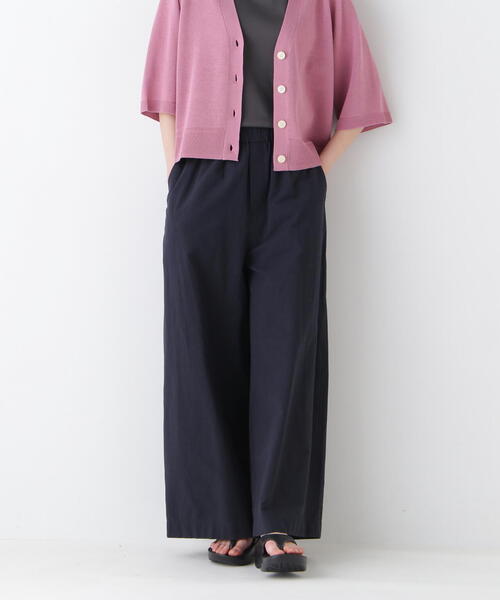 human woman（ヒューマンウーマン）の「◆コットンリネンウェザー近江晒シェフパンツ（その他パンツ・レディース・イエロー/ネイビー/ブラウン・SMALL/MEDIUM）」の2枚目の写真