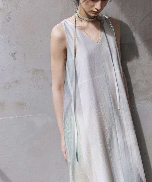 tageechita(タジチタ)の「【tageechita】アートプリント ノースリーブワンピース(ワンピース・レディース・ライラック・S/M/L)」の9枚目の写真