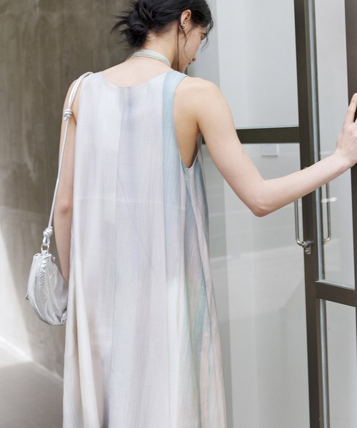 tageechita(タジチタ)の「【tageechita】アートプリント ノースリーブワンピース(ワンピース・レディース・ライラック・S/M/L)」の11枚目の写真