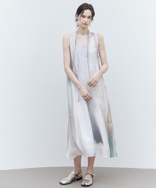 tageechita(タジチタ)の「【tageechita】アートプリント ノースリーブワンピース(ワンピース・レディース・ライラック・S/M/L)」の12枚目の写真