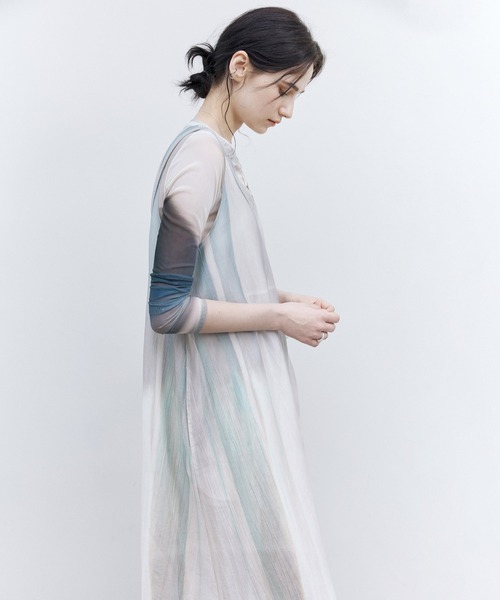 tageechita(タジチタ)の「【tageechita】アートプリント ノースリーブワンピース(ワンピース・レディース・ライラック・S/M/L)」の13枚目の写真