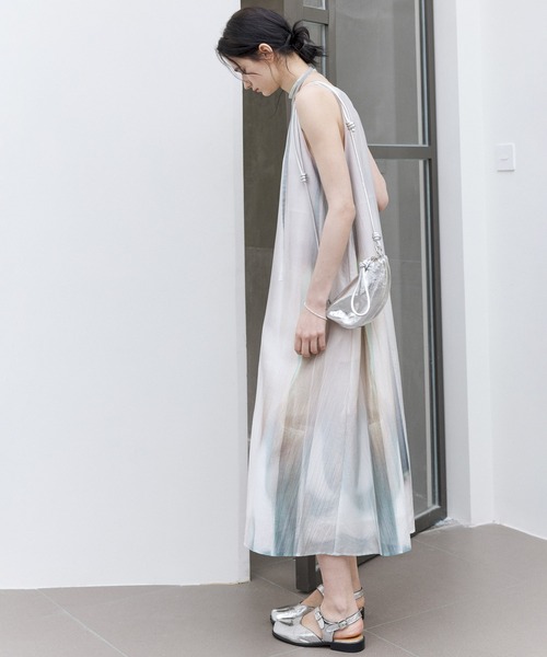 tageechita(タジチタ)の「【tageechita】アートプリント ノースリーブワンピース(ワンピース・レディース・ライラック・S/M/L)」の15枚目の写真