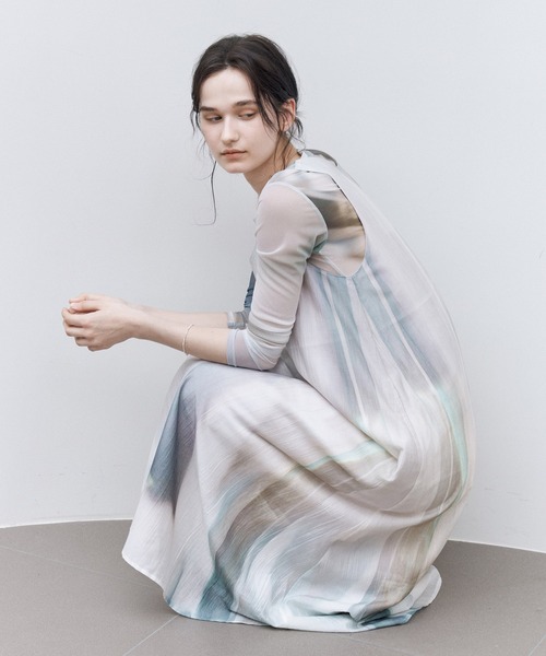 tageechita(タジチタ)の「【tageechita】アートプリント ノースリーブワンピース(ワンピース・レディース・ライラック・S/M/L)」の19枚目の写真