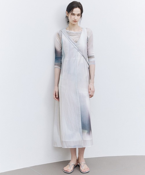 tageechita】アートプリント ノースリーブワンピース（ワンピース