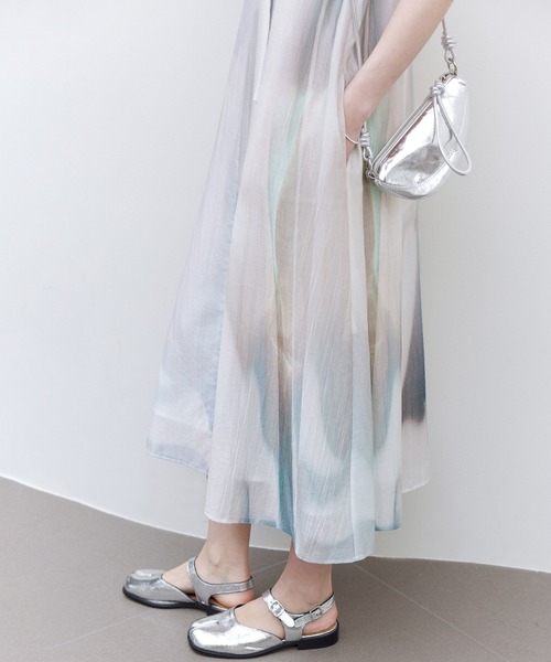 tageechita】アートプリント ノースリーブワンピース（ワンピース