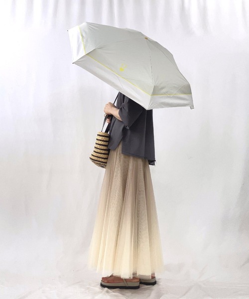 Q(キュー)の「遮光 晴雨兼用折りたたみ日傘(折りたたみ傘・レディース・ライトグレー・ONE SIZE)」の13枚目の写真