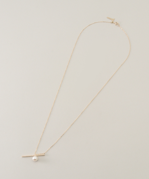 Hirotaka/ヒロタカ Drosera Diamond Akoya Pearl Bar（ネックレス