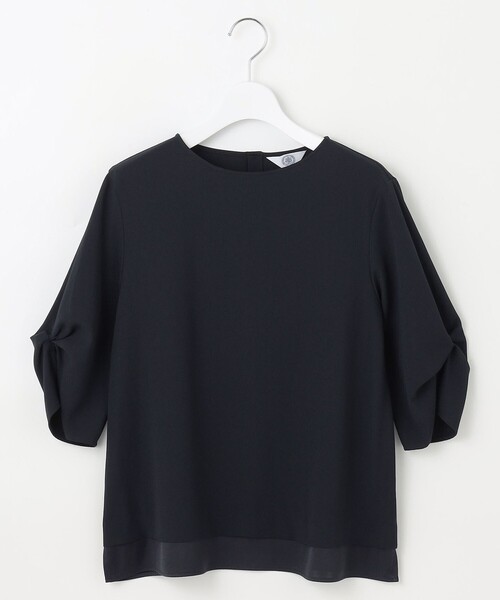 J.PRESS(ジェイプレス)の「【洗える・吸水速乾・接触冷感・セットアップ対応】Light ジョーゼット ブラウス(シャツ/ブラウス・レディース・ブラック系/ベージュ系/ネイビー系・11/9)」の12枚目の写真