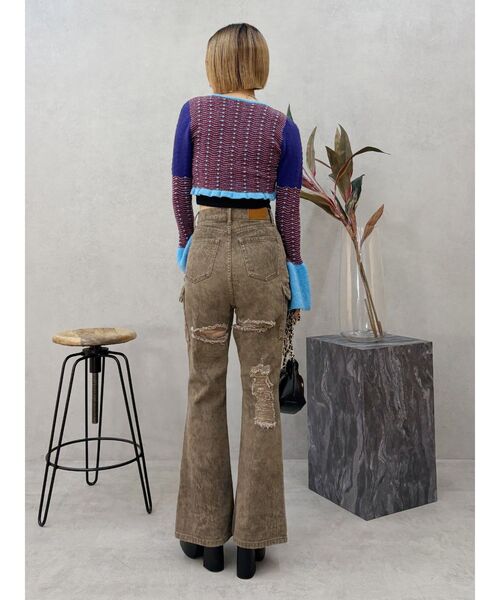 EVRIS（エヴリス）の「ダメージフレアパンツ（その他パンツ・レディース・ブラウン/その他1・SMALL/MEDIUM）」の9枚目の写真