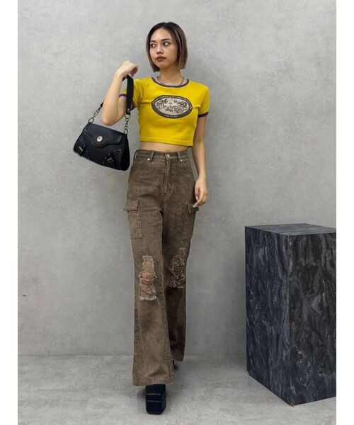 EVRIS（エヴリス）の「ダメージフレアパンツ（その他パンツ・レディース・ブラウン/その他1・SMALL/MEDIUM）」の11枚目の写真