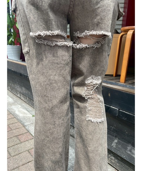 EVRIS（エヴリス）の「ダメージフレアパンツ（その他パンツ・レディース・ブラウン/その他1・SMALL/MEDIUM）」の7枚目の写真