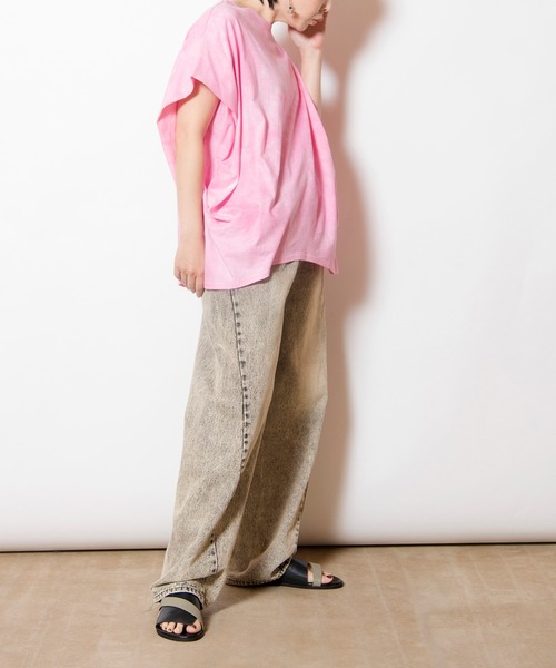 OSMOSIS(オズモーシス)の「タイダイサイドドレーププルオーバー(Tシャツ/カットソー・レディース・ブラック/パープル/ピンク・ONE SIZE)」の14枚目の写真