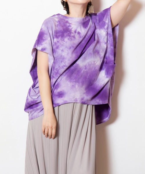 OSMOSIS(オズモーシス)の「タイダイサイドドレーププルオーバー(Tシャツ/カットソー・レディース・ブラック/パープル/ピンク・ONE SIZE)」の22枚目の写真