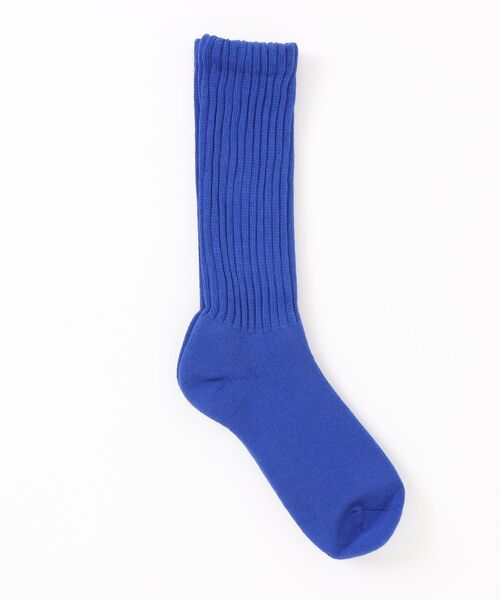 Whimsy（ウィムジー）の「LOOSE GUAGE RIB SOCKS　SM25-S-004（ソックス/靴下・メンズ・ブルー・FREE）」の2枚目の写真