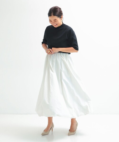 「超美品」デミルクス ビームス シンプルモックネックニット ネイビー 超美品」デミルクス ビームス シンプルモックネックニット