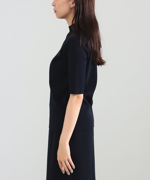 Demi-Luxe BEAMS（デミルクス ビームス）の「シンプル モックネック ニット .M［手洗い可］（ニット/セーター・レディース・ブラック/ネイビー/オフホワイト・ONE SIZE）」の20枚目の写真