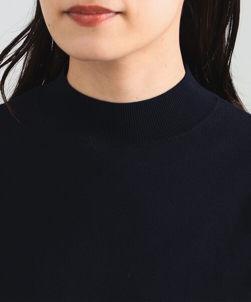 シンプル モックネック ニット .M［手洗い可］（ニット/セーター