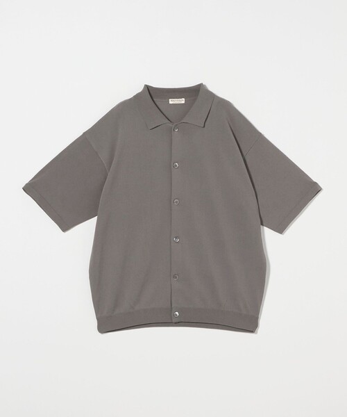 BEAUTY&YOUTH UNITED ARROWS - B&Y ユナイテッドアローズ H カーディガン シャツ ニット 半袖 黒 セール】ハイゲージ ニット シャツ‐抗菌 防臭‐（カーディガン
