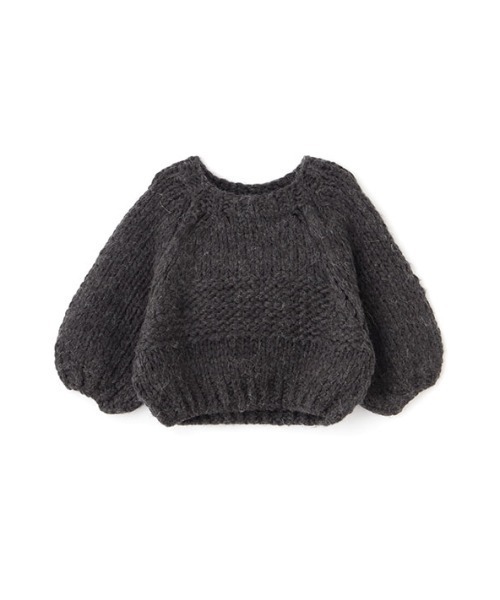 セール】ブラッシュドハーフスリーブハンドニットプルオーバー（ニット