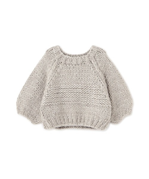 新品ETRETOKYOブラッシュドハーフスリーブハンドニットプルオーバーグレー ブラッシュドハーフスリーブハンドニットプルオーバー(F GREY