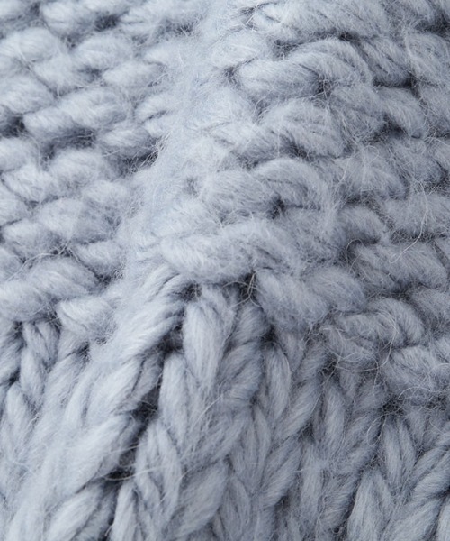 ブラッシュドハーフスリーブハンドニットプルオーバー（ニット