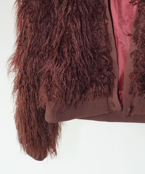 ACUOD by CHANU 2WAY リアルファー パフジャケット ブルゾン ACUOD by CHANU アクオド バイ チャヌ 17AW 日本製 2WAY リアル