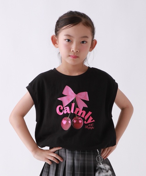 10C REPIPI（ジューシーレピピ）の「【10C REPIPI】CherryRibbonTシャツ（Tシャツ/カットソー・キッズ・ブラック/ピンク/ホワイト・130cm/120cm/110cm）」の6枚目の写真