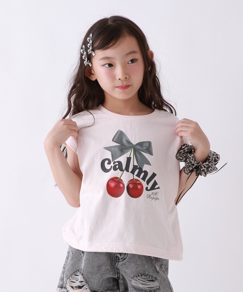 10C REPIPI（ジューシーレピピ）の「【10C REPIPI】CherryRibbonTシャツ（Tシャツ/カットソー・キッズ・ブラック/ピンク/ホワイト・130cm/120cm/110cm）」の9枚目の写真