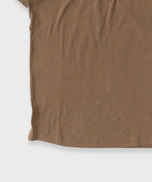 FLISTFIA（フリストフィア）の「FLISTFIA/フリストフィア Henley Neck T-Shirts Tシャツ（Tシャツ/カットソー・メンズ・ピンク/サーモンピンク/ブラウン/ライトブルー/オレンジ・3/2/1）」の9枚目の写真