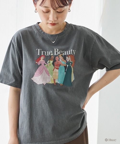 LAVEANGE(ラビアンジェ)の「ディズニープリンセス/プリントTシャツ(Tシャツ/カットソー・レディース・ホワイト/ブラック・4L/3L/LL/M/5L)」の15枚目の写真