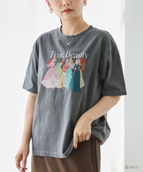 LAVEANGE(ラビアンジェ)の「ディズニープリンセス/プリントTシャツ(Tシャツ/カットソー・レディース・ホワイト/ブラック・4L/3L/LL/M/5L)」の16枚目の写真
