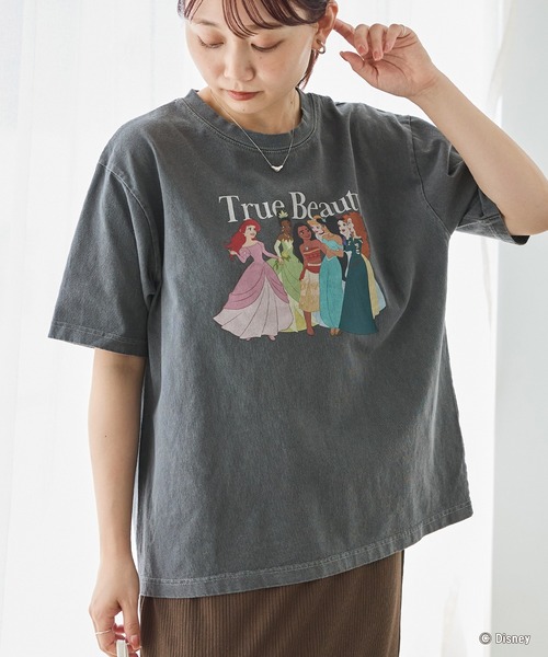 LAVEANGE(ラビアンジェ)の「ディズニープリンセス/プリントTシャツ(Tシャツ/カットソー・レディース・ホワイト/ブラック・4L/3L/LL/M/5L)」の17枚目の写真