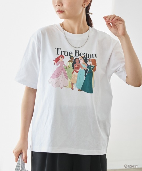 LAVEANGE(ラビアンジェ)の「ディズニープリンセス/プリントTシャツ(Tシャツ/カットソー・レディース・ホワイト/ブラック・4L/3L/LL/M/5L)」の14枚目の写真